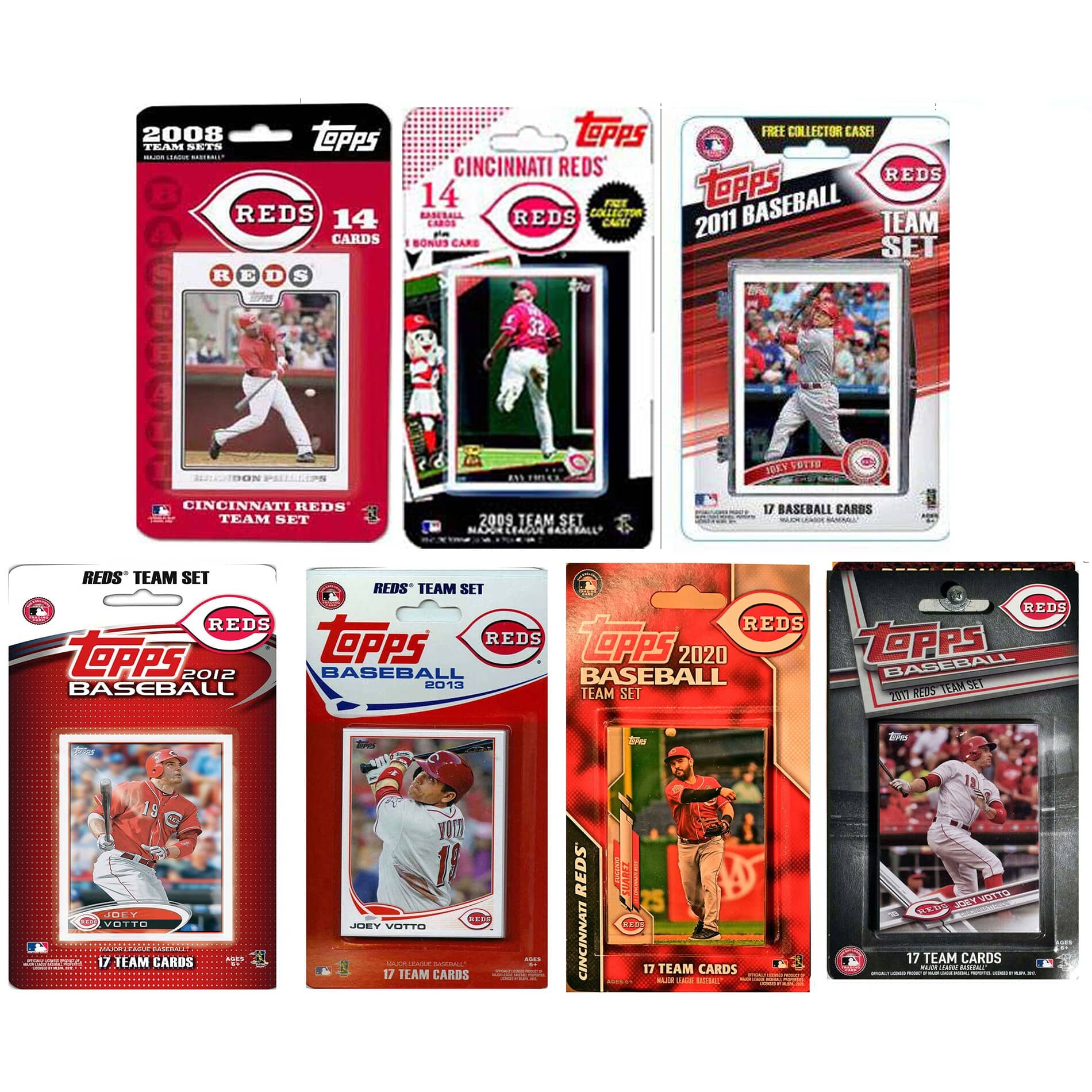 C&I Collectibles - Cincinnati Reds Multi-Season Trading Card Set - Multicolor