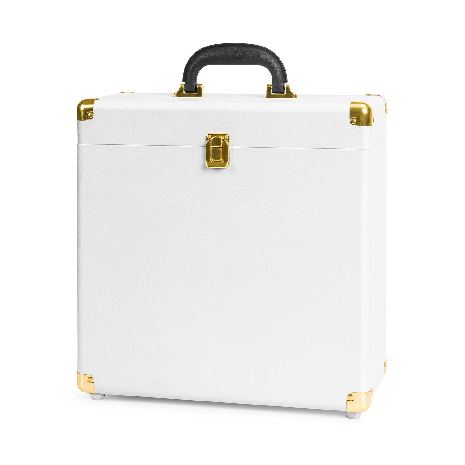 Alt View 3. Victrola - Storage case for Vinyl Turntable Records - White.