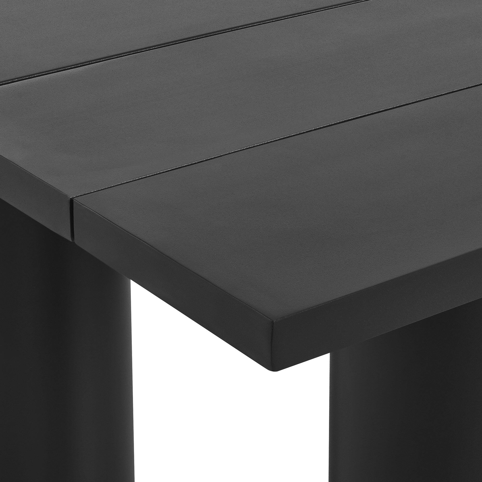 Alt View 5. Modway - Nautica Outdoor Patio 87" Rectangular Aluminum Dining Table by Modway - Graphite.