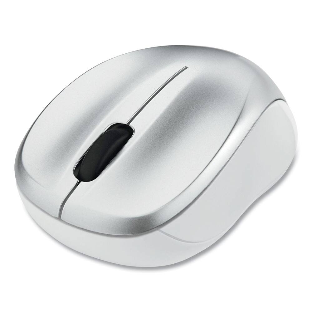 Front. Verbatim - 99777 2.4 GHz Frequency/32.8 ft Wireless Range Left/Right Hand Use Silent Wireless Blue LED Mouse - Silver - Silver.