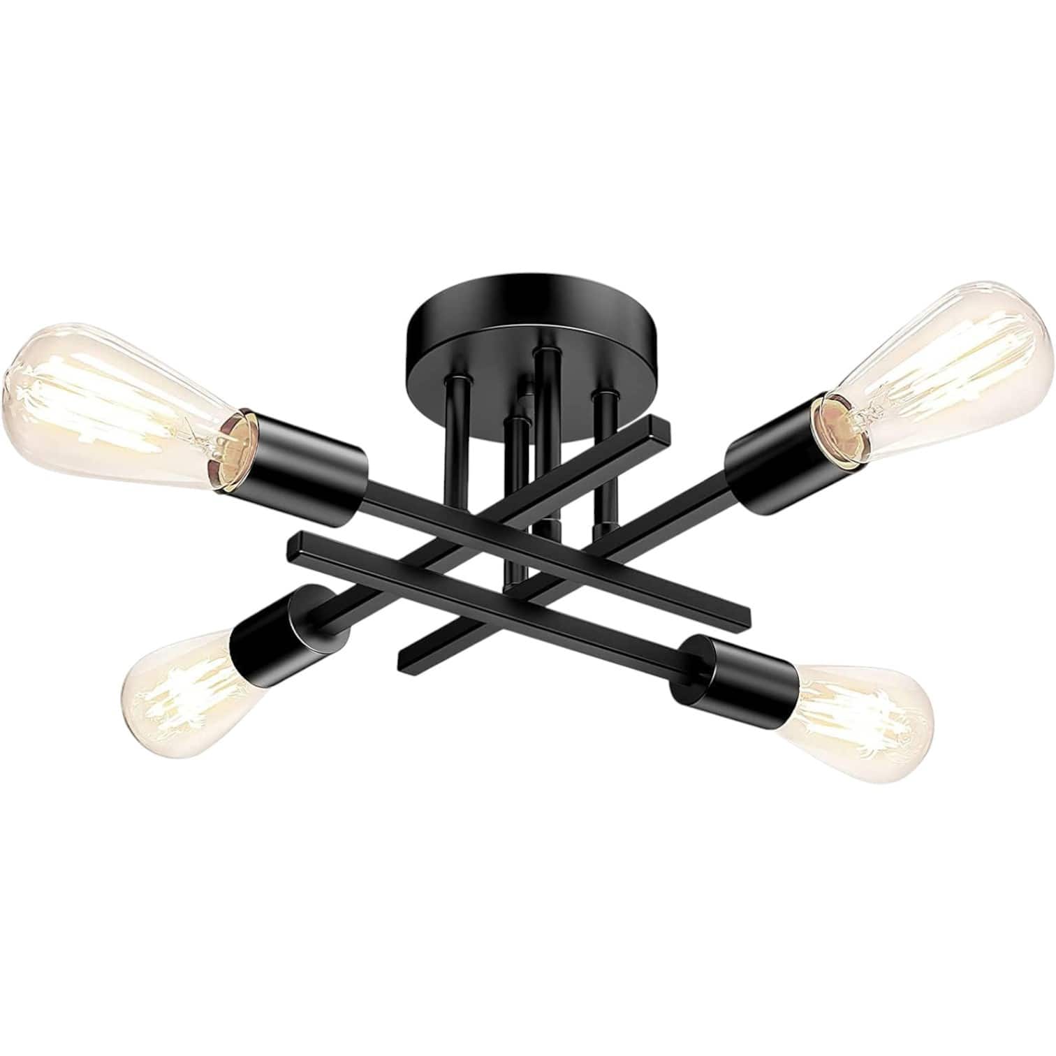 Nordic Hygge - Semi Flush Mount Ceiling Light Fixture with E26 Sockets