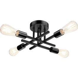 Nordic Hygge - Semi Flush Mount Ceiling Light Fixture with E26 Sockets