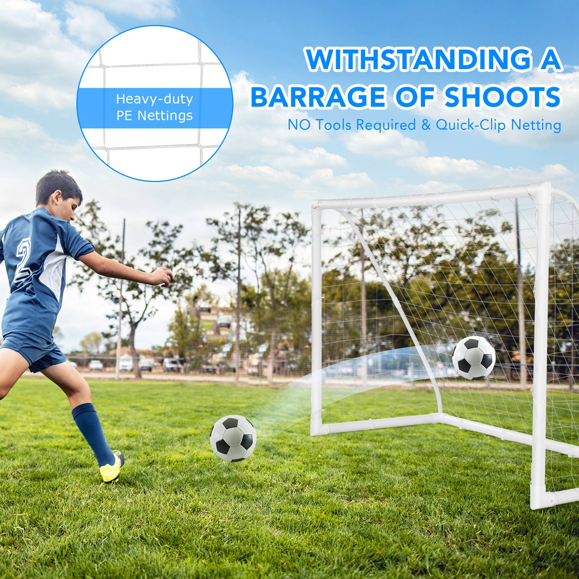 WITHSTANDING A BARRAGE OF SHOOTS  
Heavy-duty PE Nettings  
NO Tools Required & Quick-Clip Netting