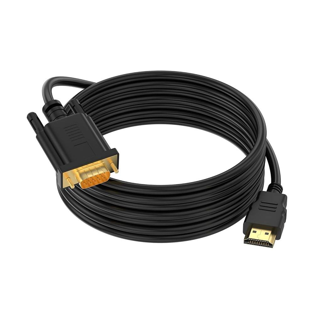 Front. PARKER SLATER - HDMI to VGA Cable 3.3ft – Uni-Directional Male to Male, Black.