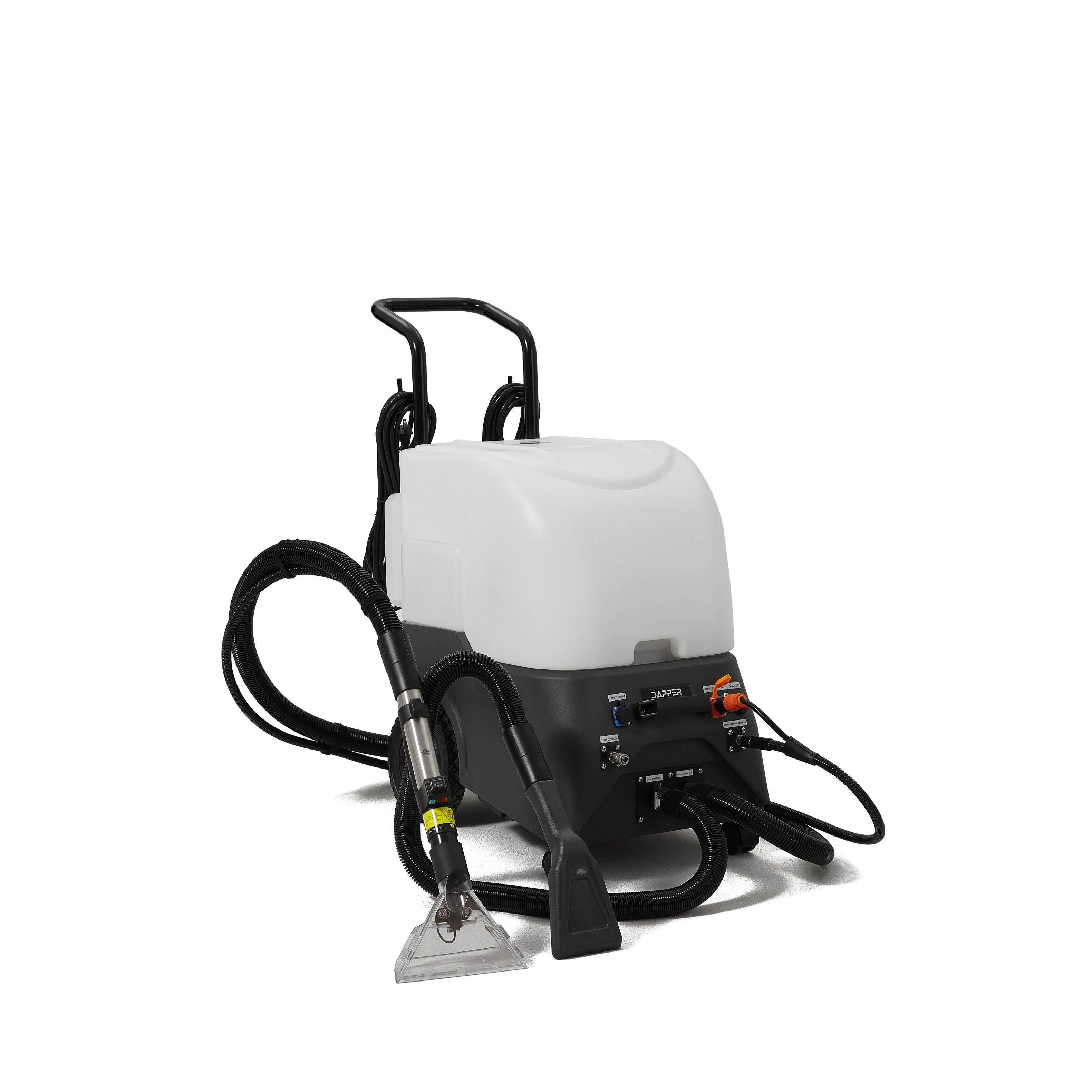 Left. Dapper Supply - Dapper Commercial Carpet & Upholstery Extractor Steam Cleaner Vacuum Blower Mite Remover Heavy Duty - Grey.