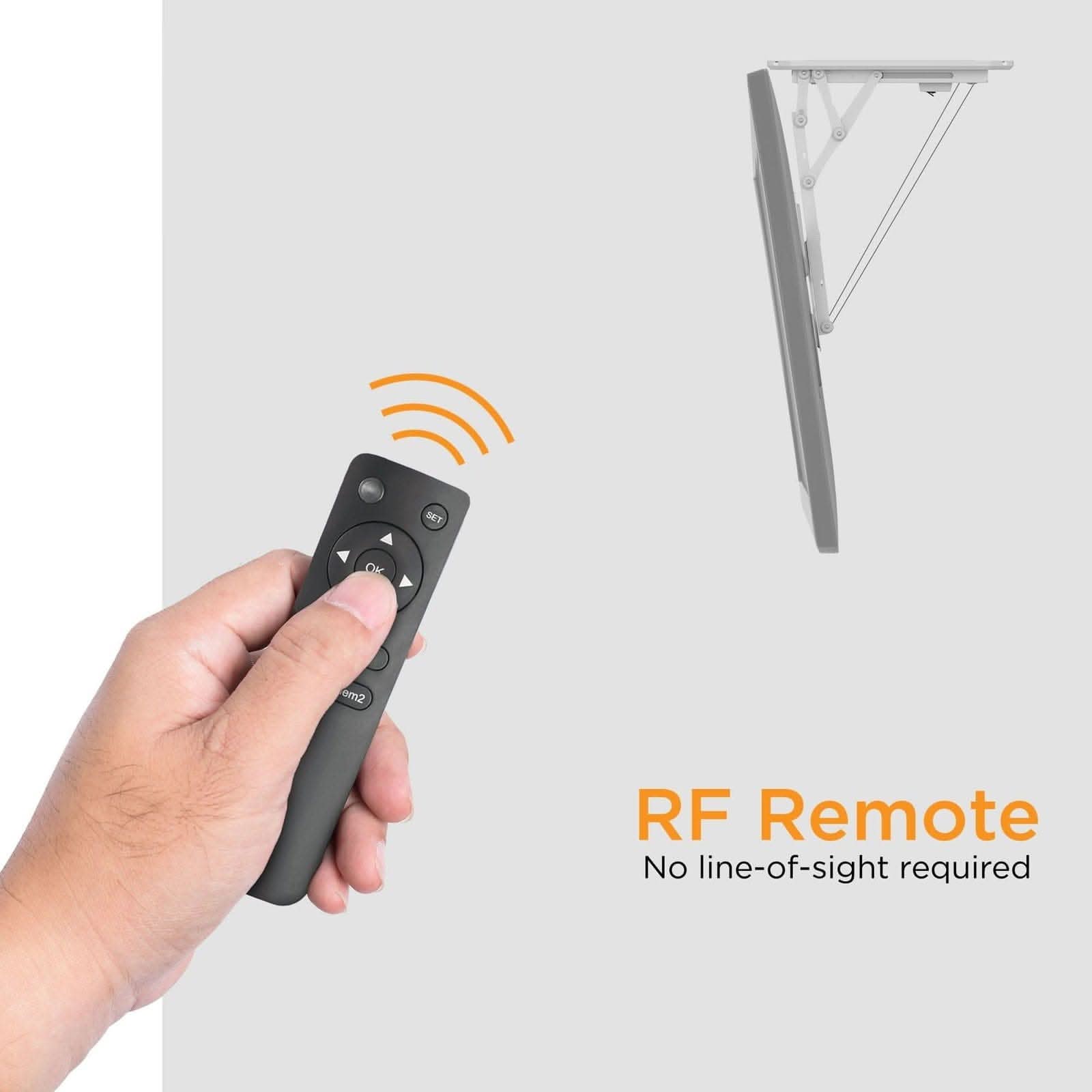 RF Remote  
No line-of-sight required
