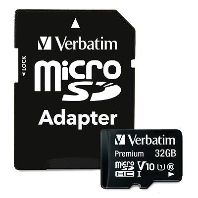 Verbatim Micro SD Adapter  
Verbatim Premium 32GB Micro SD V10