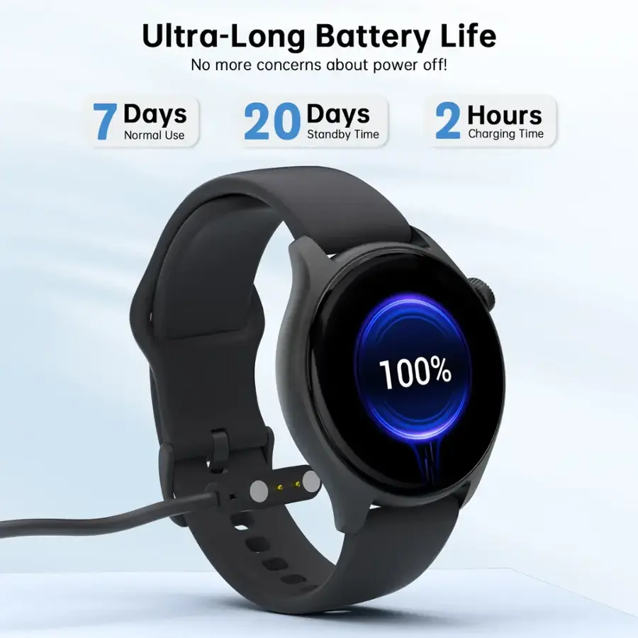 Hunkstar AMOLED SA200 Smart Watch, HD Touch Screen BT Call Heart