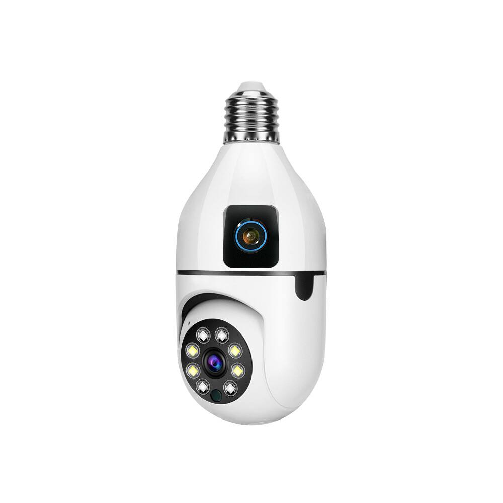 Front. Cluzine - Light Bulb Camera,Smart Camera for Home Security, Dual Lens 360 Panoramic Monitoring.