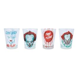 Silver Buffalo - IT Pennywise 2-Ounce Mini Shot Glasses | Set of 4 - Red