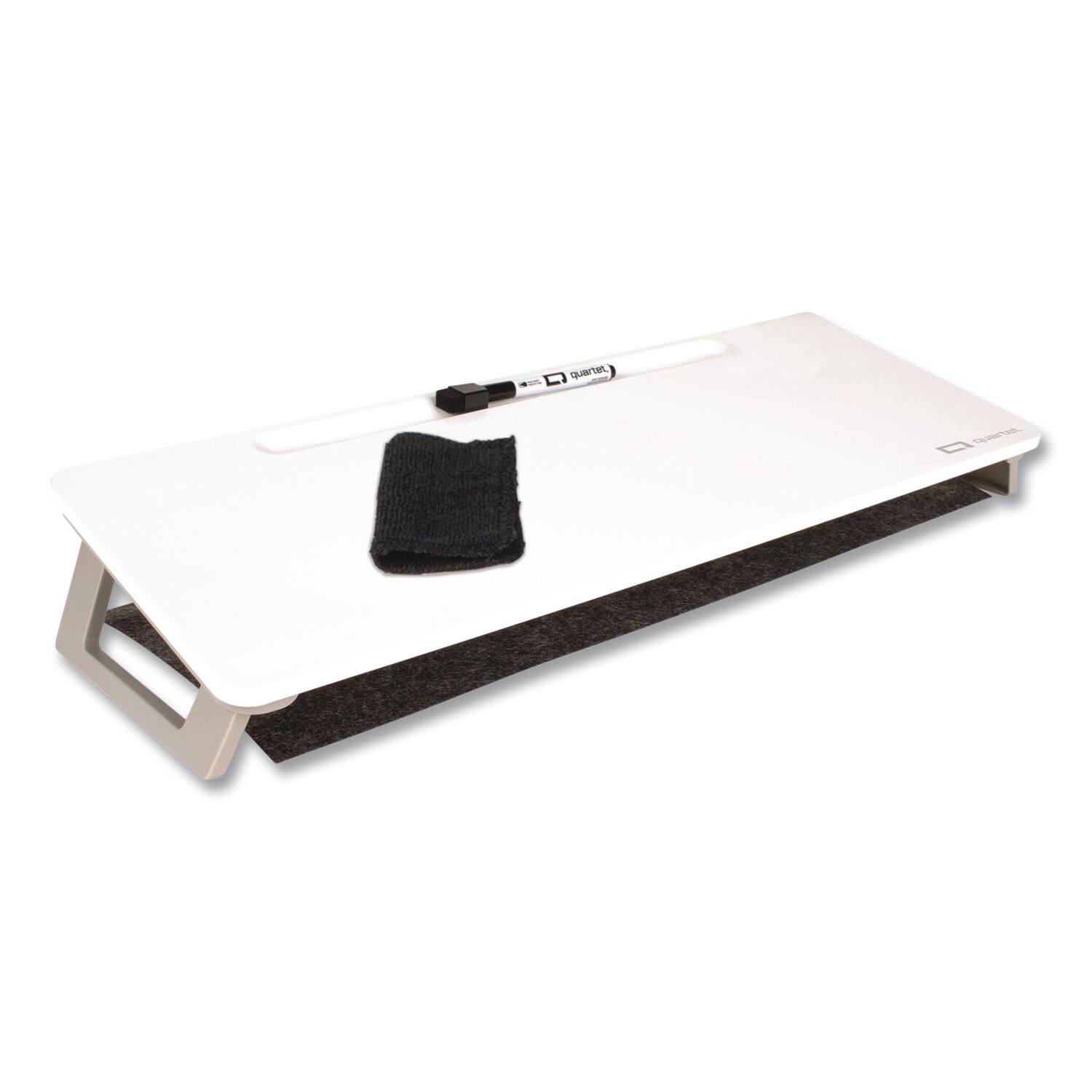 Angle. Quartet - Magnetic Desktop Computer Pad for Notetaking, 21" x 7-3/4” Whiteboard, 1 Dry Erase Marker and Keyboard Pad.