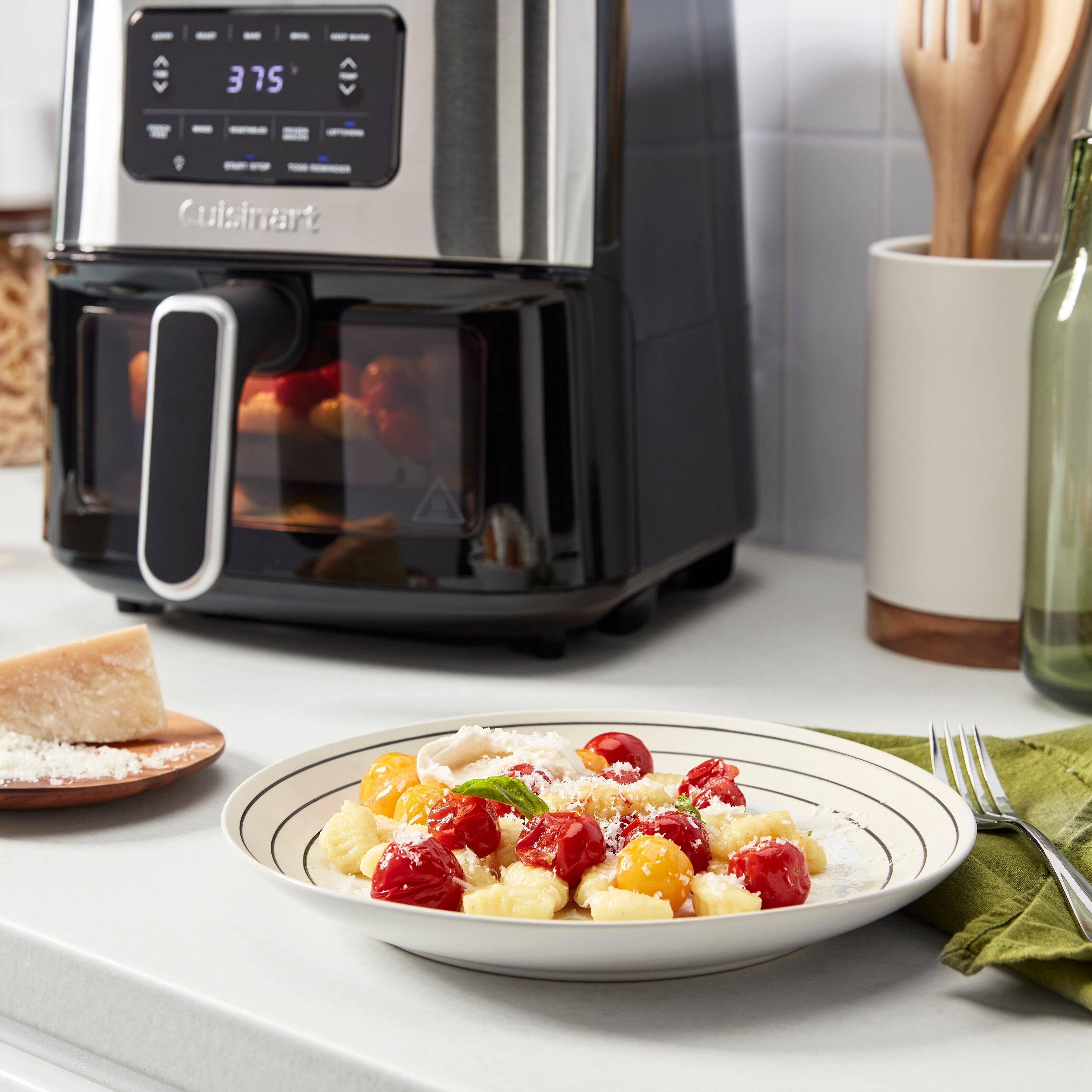 Alt View 3. Cuisinart - 6-qt Basket Air Fryer - Black Stainless.