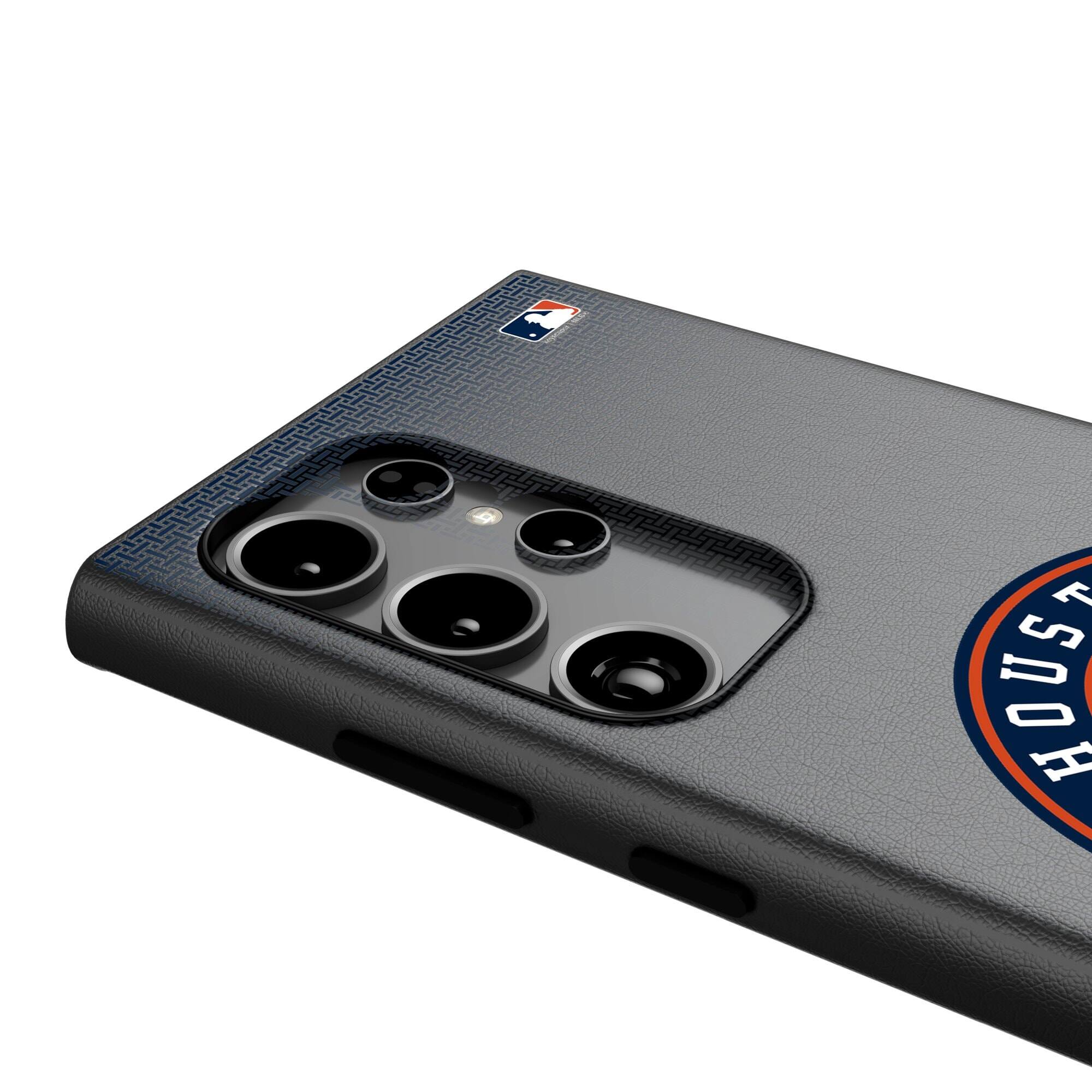 Alt View 3. Keyscaper - Houston Astros Linen Galaxy Magnetic Bump Case - S25 Ultra - Black.
