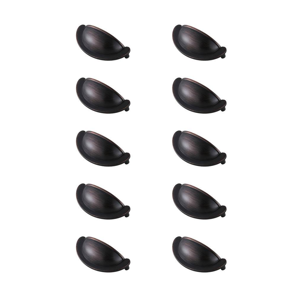 Alt View 2. Elegant Decor - Claude 2-3/4" Center to Center Oil-rubbed Bronze Cup Bar Pull Multipack - Oil-Rubbed Bronze.