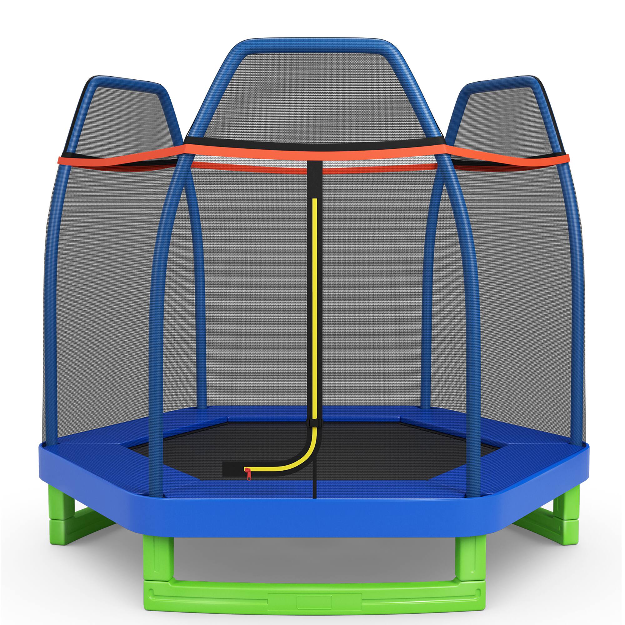 Alt View 9. Costway - Costway 7FT Kids Trampoline Outdoor Indoor Recreational Bounce Jumper - Blue.