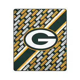 Pegasus - Green Bay Packers 60" x 70" Diagonal Lined Wordmark Ultra Soft Blanket - Multicolor
