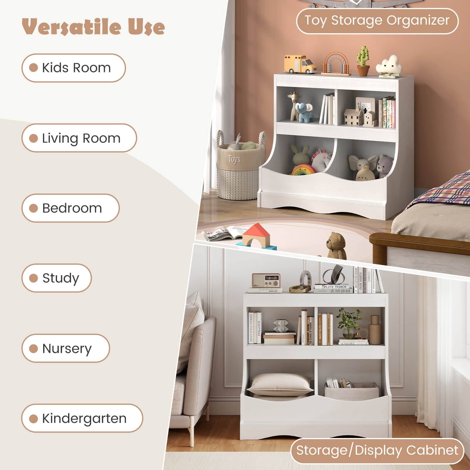 Versatile Use

- Kids Room
- Living Room
- Bedroom
- Study
- Nursery
- Kindergarten

Toy Storage Organizer

Storage/Display Cabinet