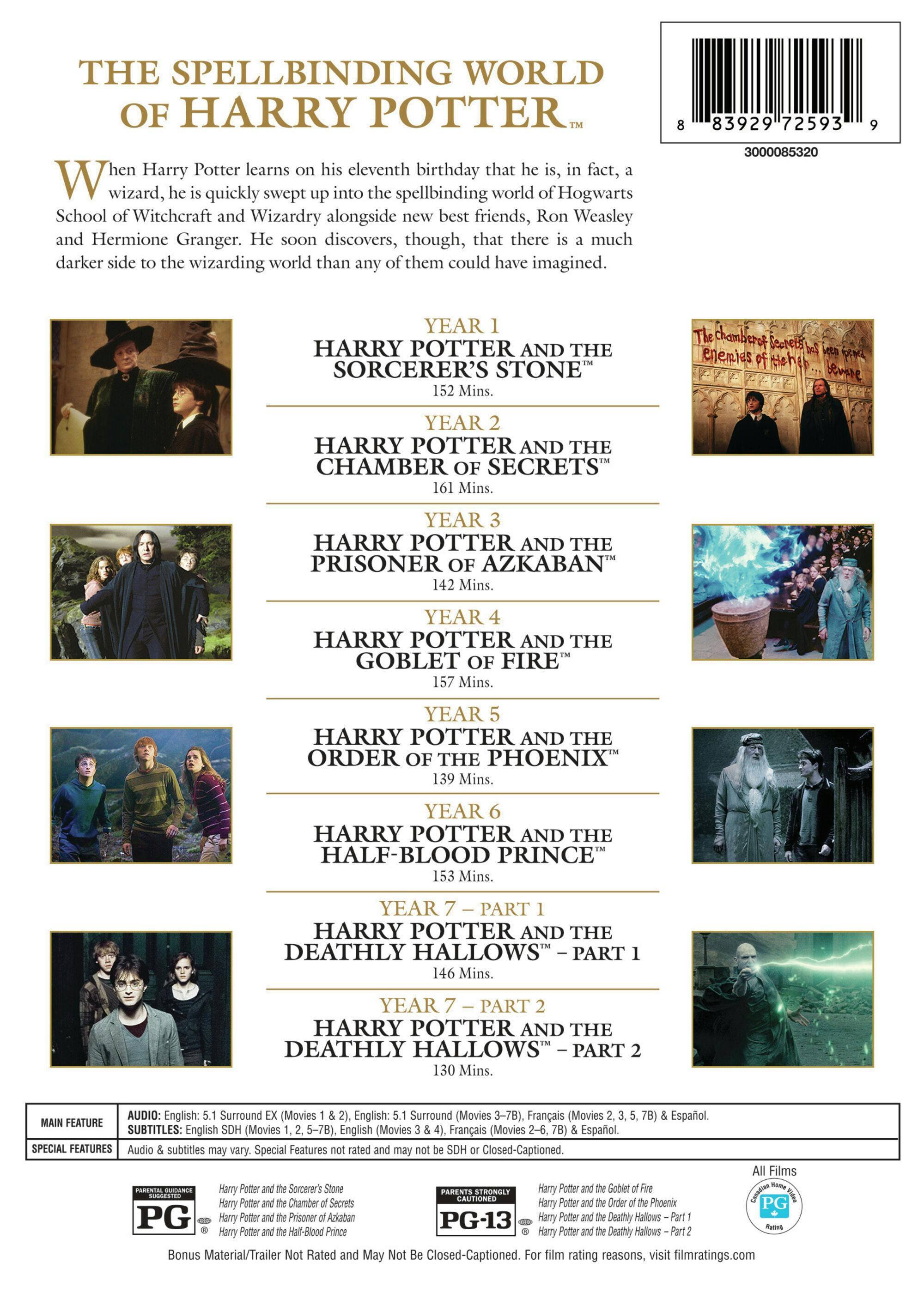 Back. Harry Potter: The Complete 8-Film Collection (HolidayGoldTrim/LL/DVD) [DVD].