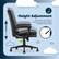 The text on the image is already grouped and correctly states that to adjust the height of the chair, one should lift the lever on the side of the chair up or down to their desired height.