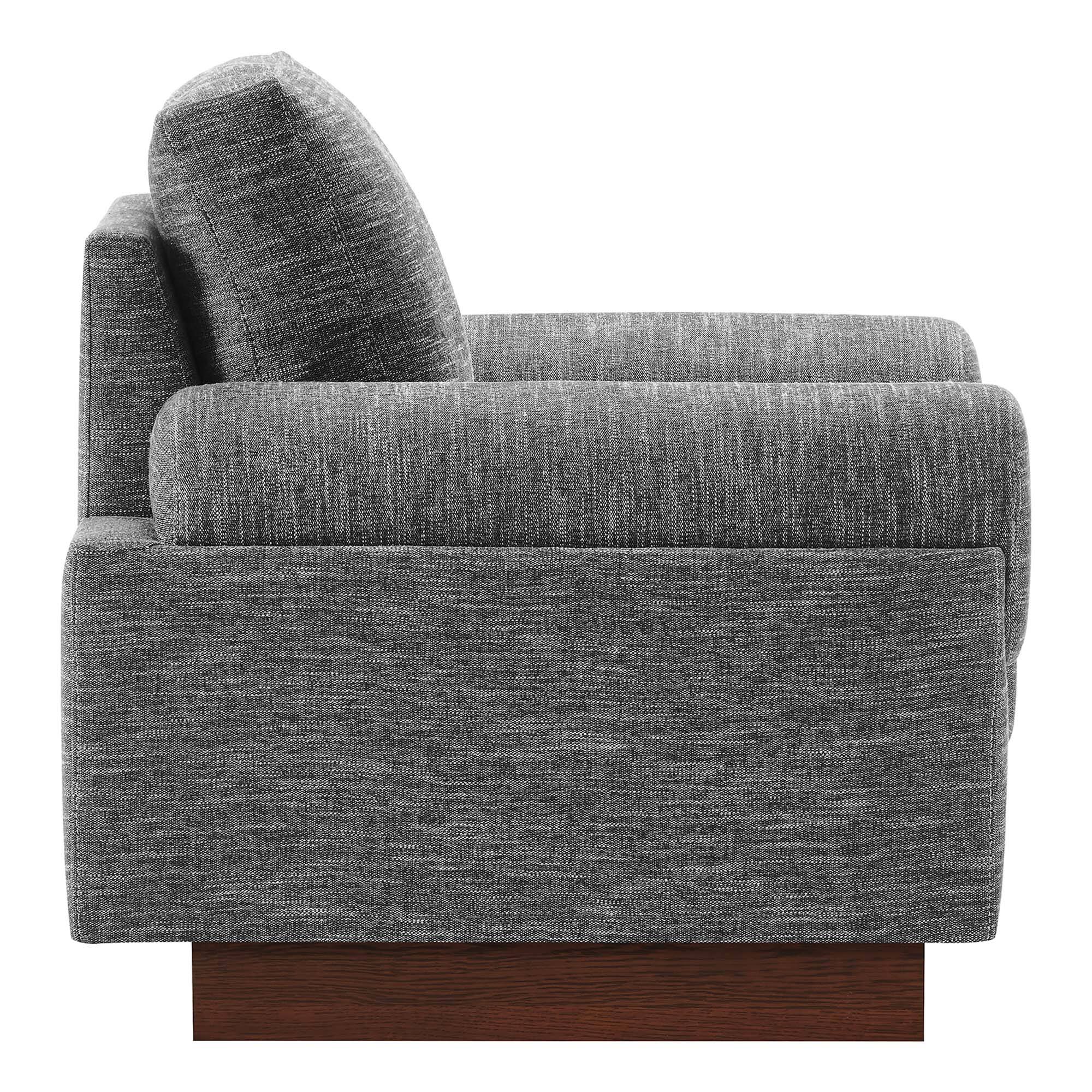 Back. Modway - Oasis Upholstered Fabric Armchair by Modway - Gray.