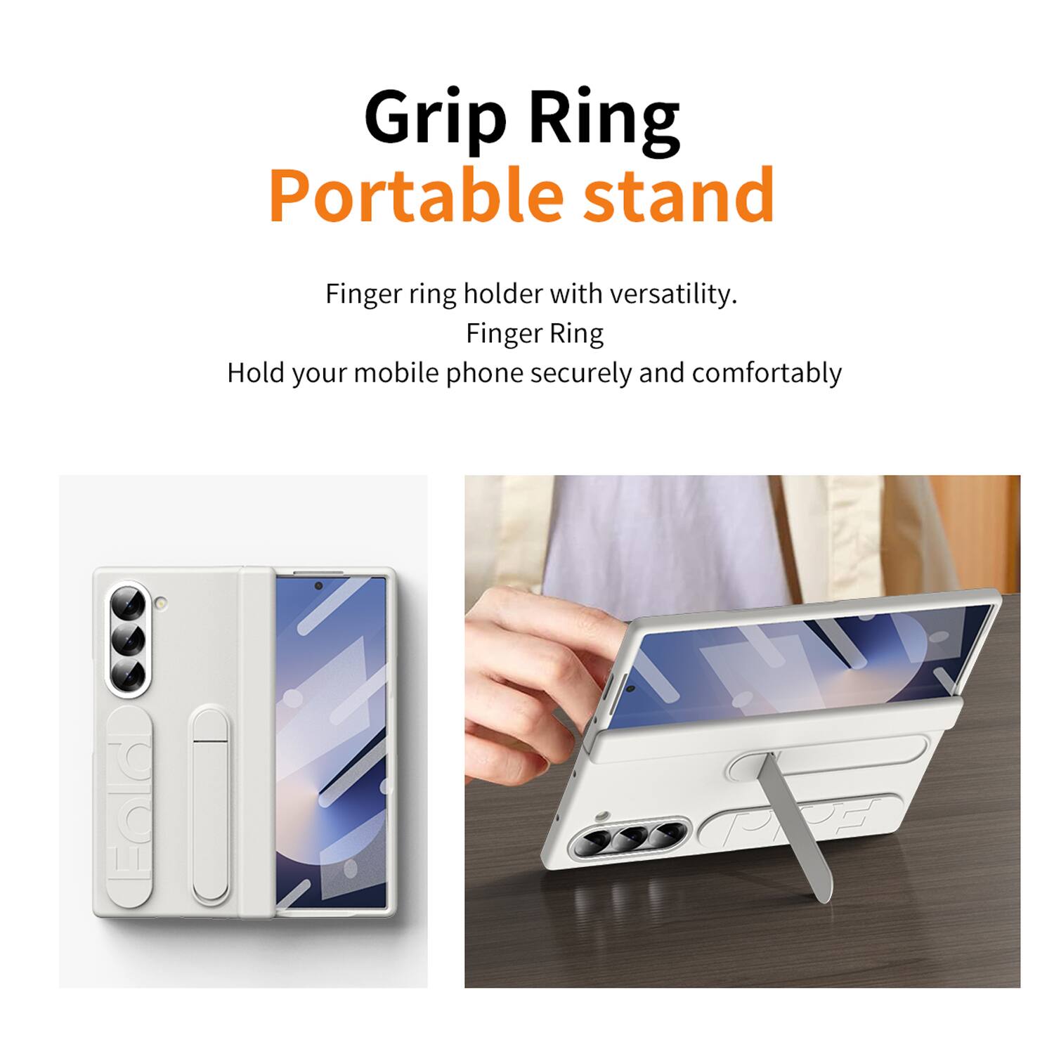 Grip Ring Portable stand

Finger ring holder with versatility.

Finger Ring

Hold your mobile phone securely and comfortably