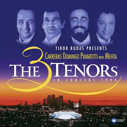 TIBOR RUDAS PRESENTS
CARRERAS DOMINGO PAVAROTTI with MEHTA
THE TENORS IN CONCERT 1994
WARNER CLASSICS