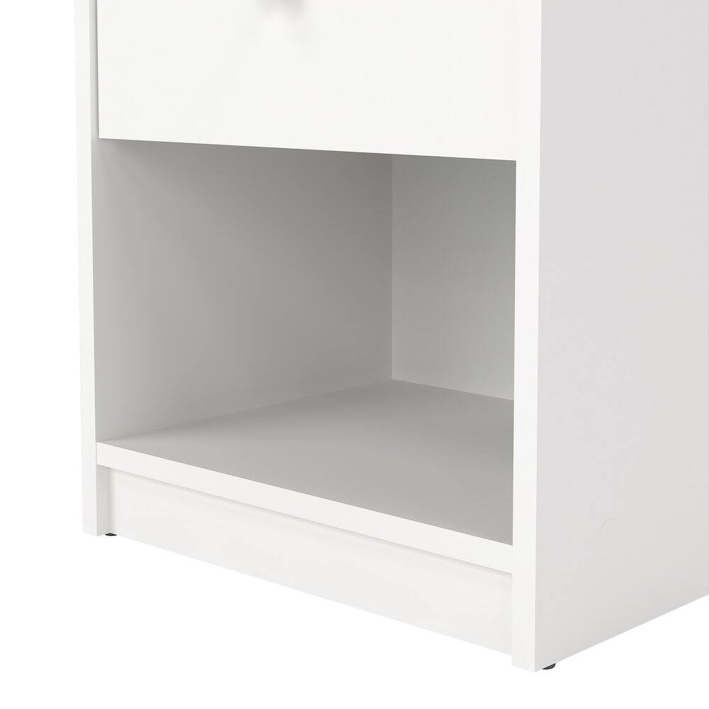 Alt View 2. Tvilum - Portland 1 Drawer Nightstand - Set of 2 - White.