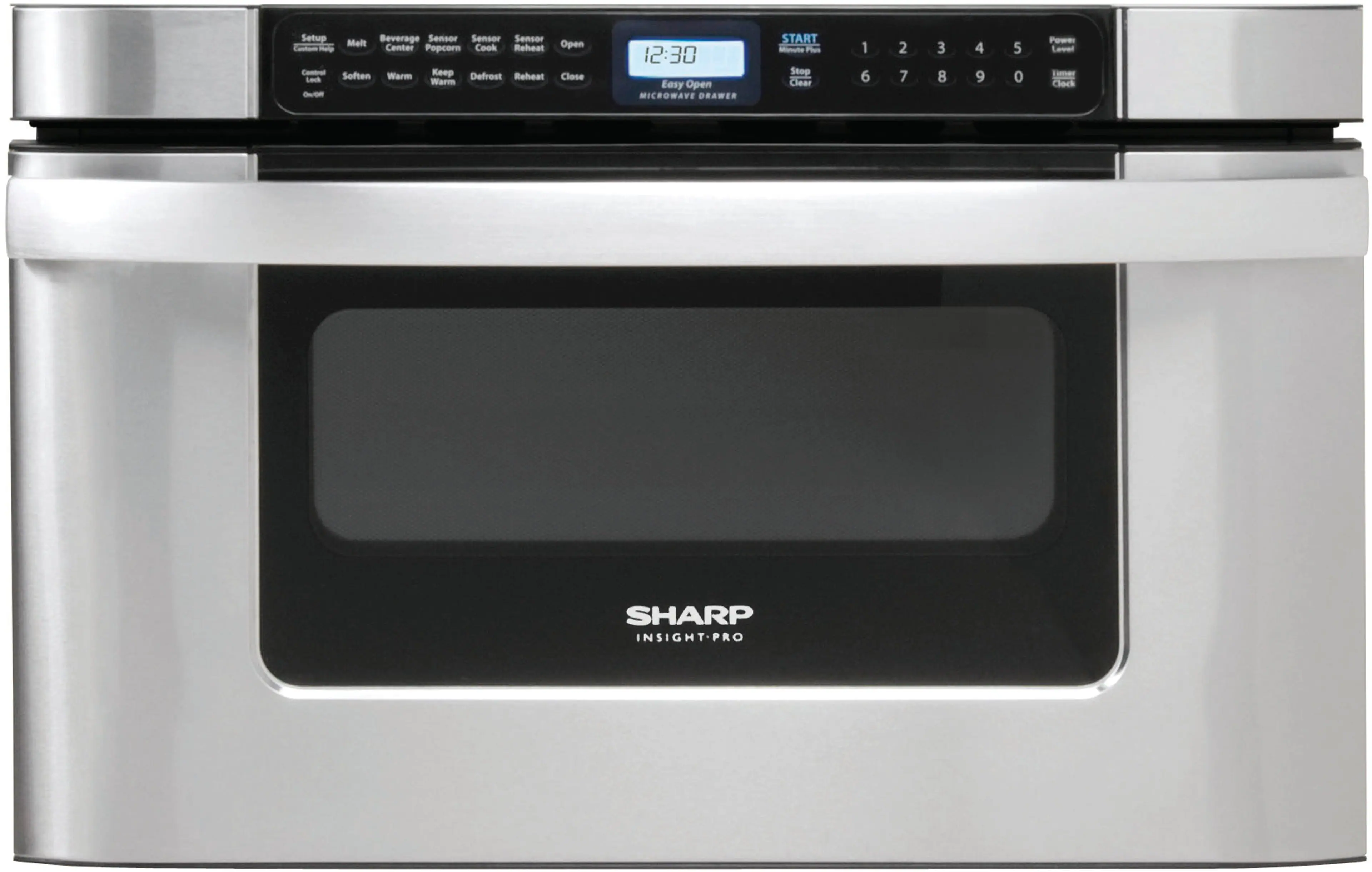 Sharp - 24" 1.2 Cu. Ft. Built-in Microwave Drawer - Stainless Steel