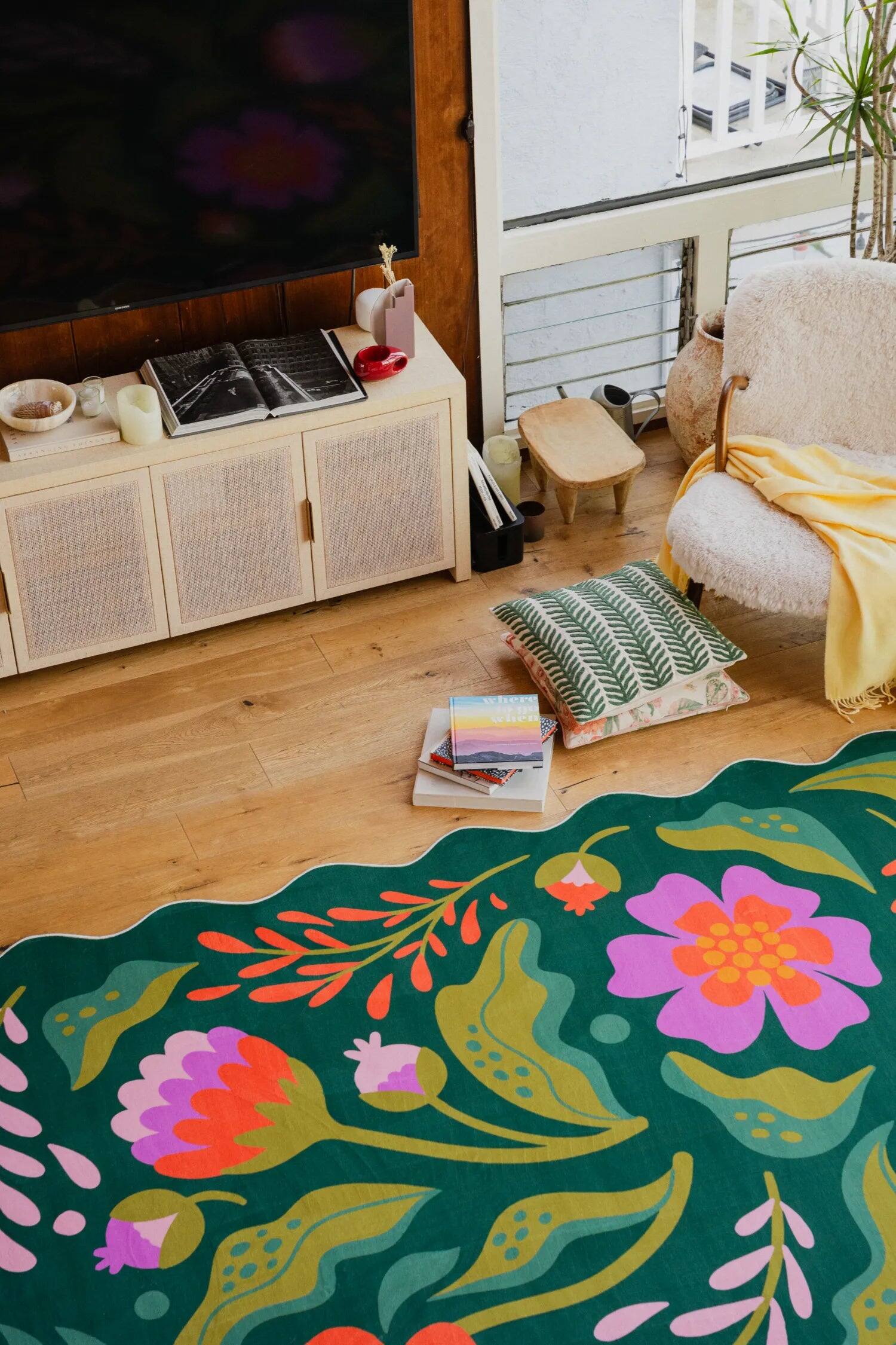 Lanyspace 7'x10' Area Rug, Washable Rugs, Non Slip and Tear Resistant ...