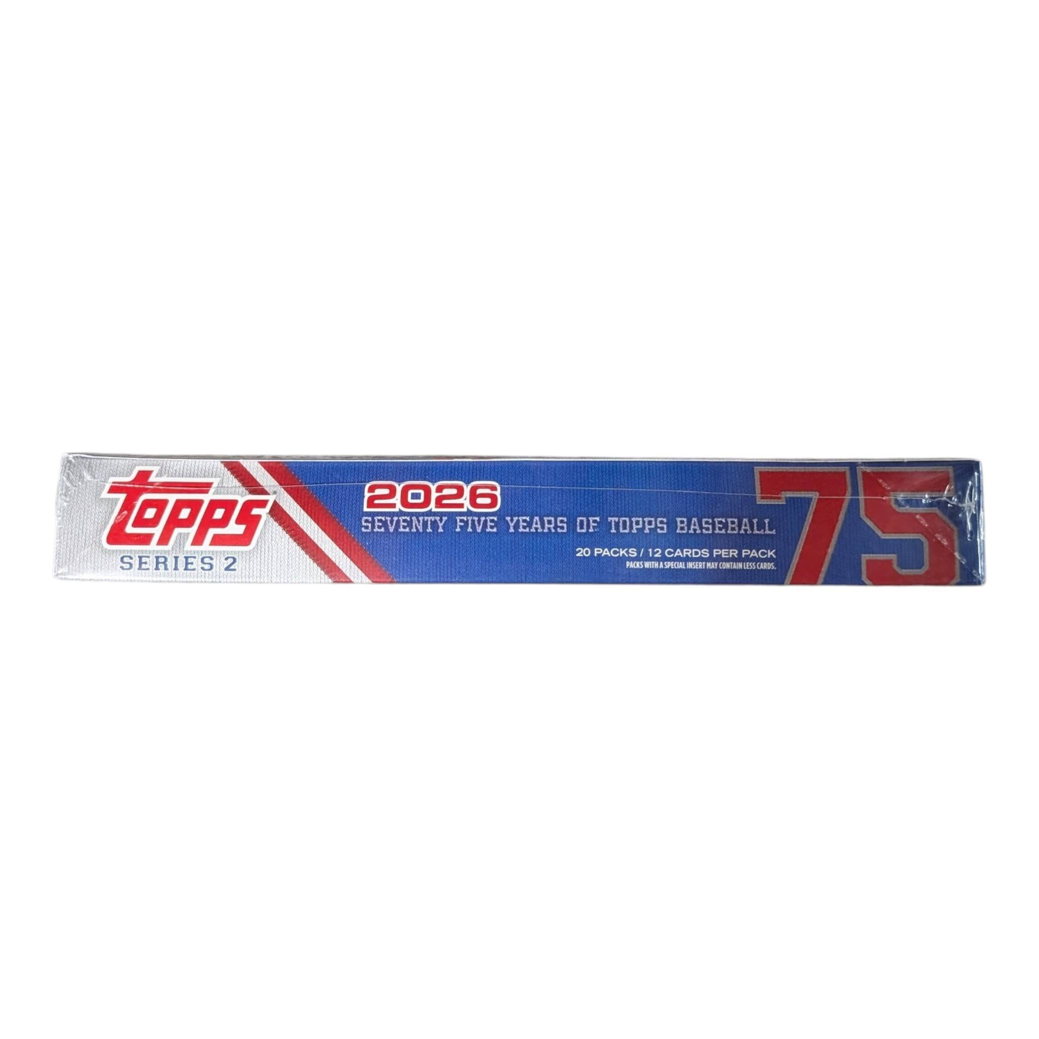 TOPPS SERIES 2  
2026  
SEVENTY FIVE YEARS OF TOPPS BASEBALL  
75  
20 PACKS / 12 CARDS PER PACK