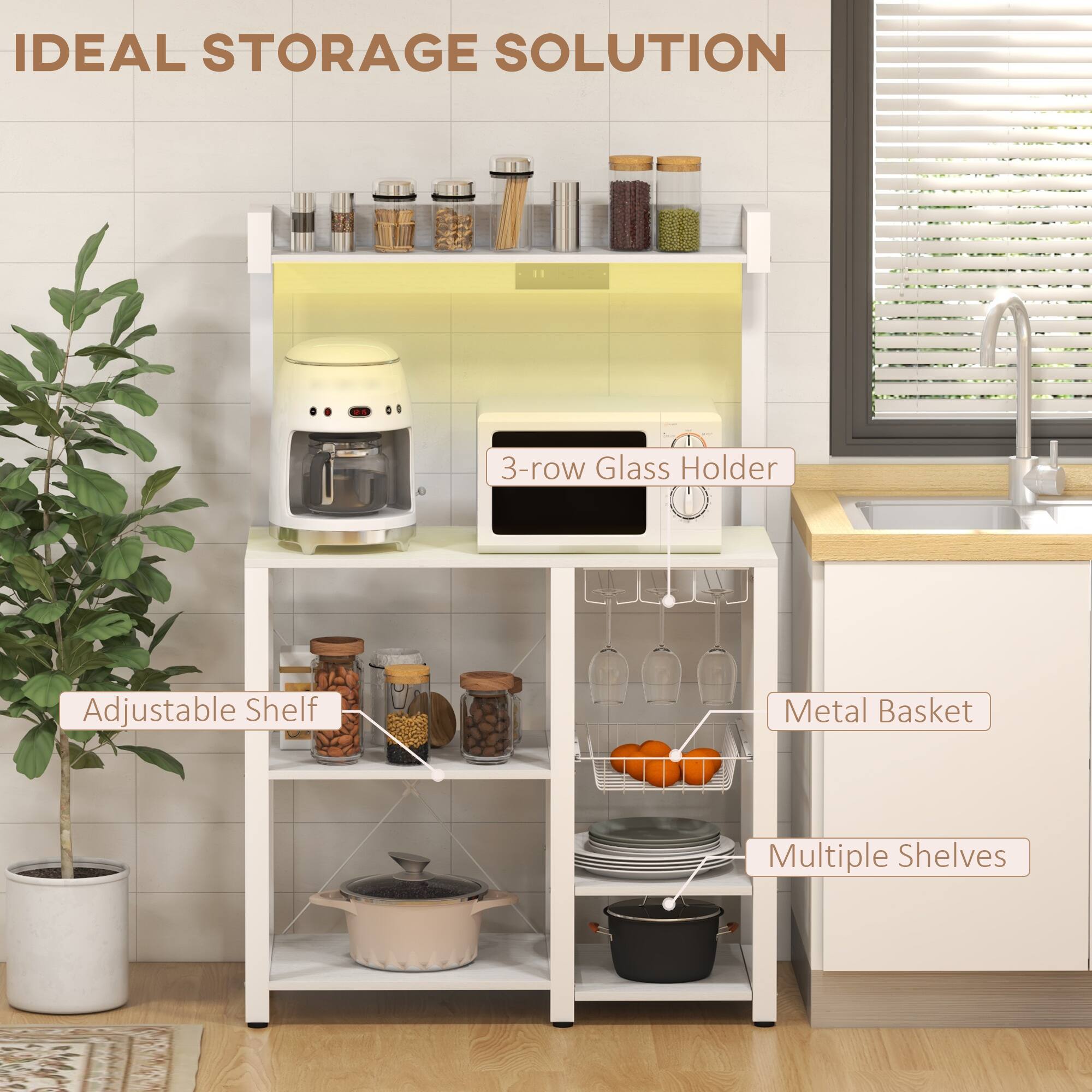 IDEAL STORAGE SOLUTION

- 3-row Glass Holder
- Adjustable Shelf
- Metal Basket
- Multiple Shelves