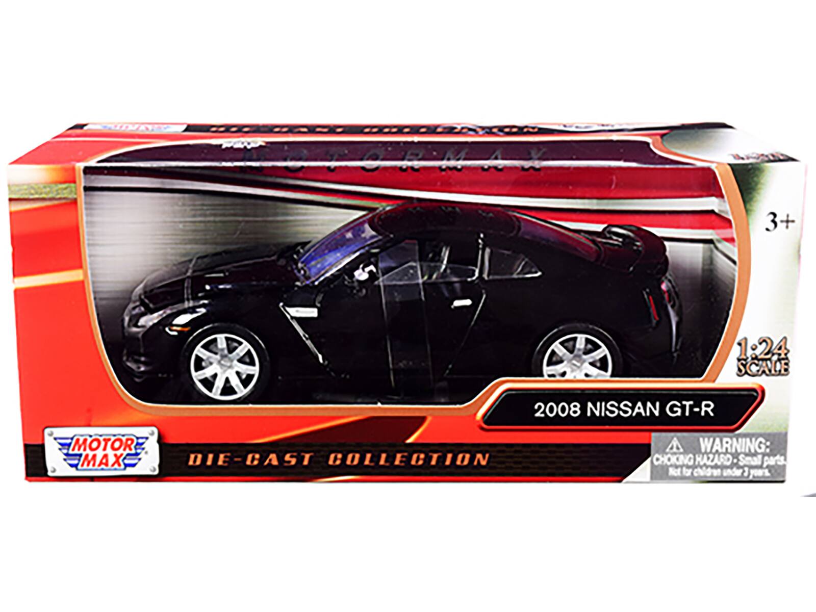 3+ 1:24 SCALE 2008 NISSAN GT-R MOTOR MAX DIE-CAST DIE COLLECTION WARNING: CHOKING HAZARD Small parts, Not for children under 3 years