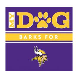 Imperial - Minnesota Vikings 10" x 10.5" Dog Barks Wall Art - Multicolor
