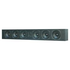 Front. BIC America - RtR Elite 4.5" 100W On-Wall Center or LR Speaker, 2 Woofers, 3/4" Tweeter, 4 Bass Radiators, 8 Ohm - Matte Black.