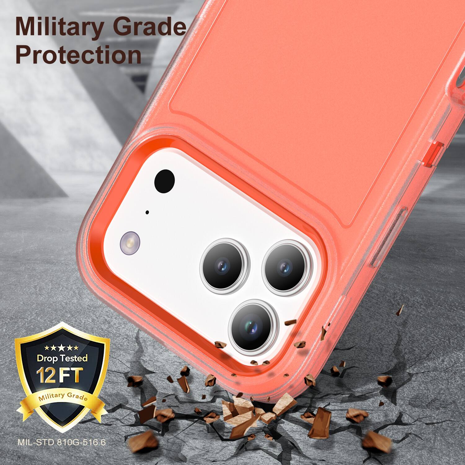 Military Grade Protection  
Drop Tested 12 FT  
Military Grade MIL-STD 810G-516.6