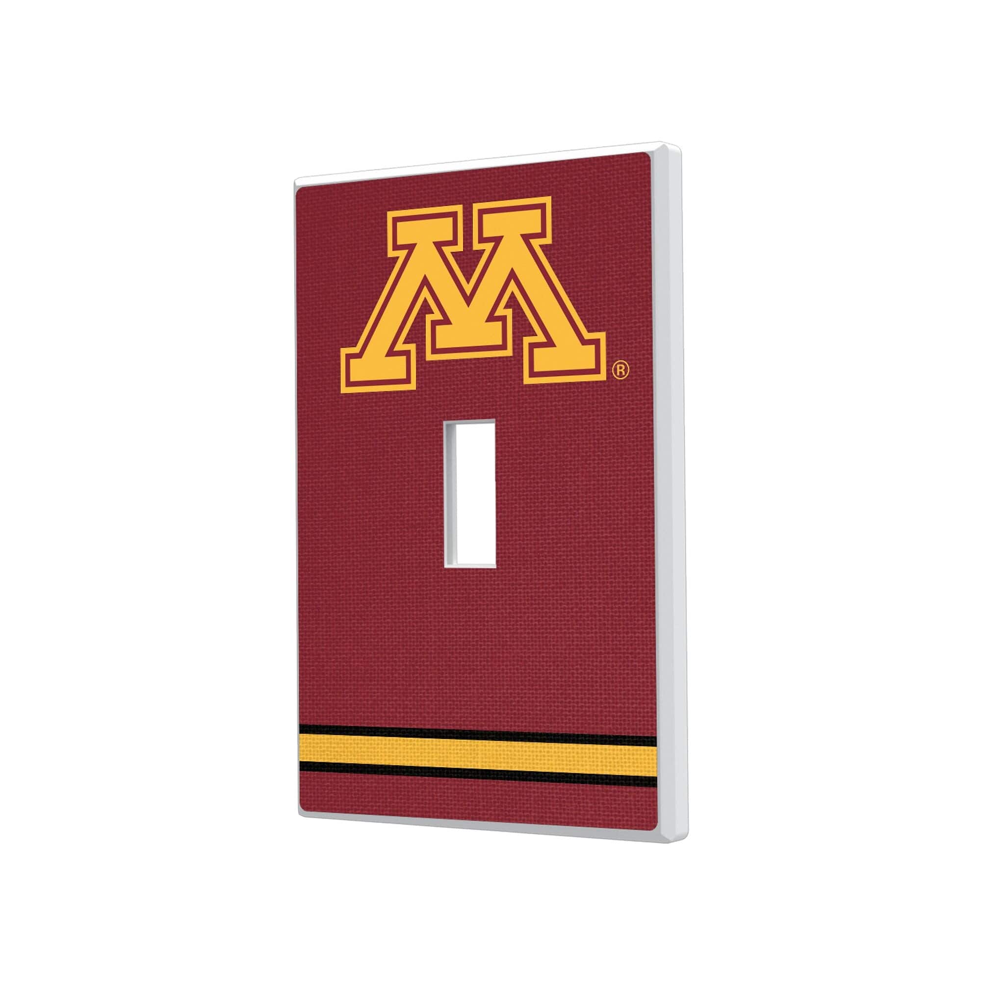 Keyscaper - Minnesota Golden Gophers Stripe Design Single Toggle Lightswitch Plate - Multicolor