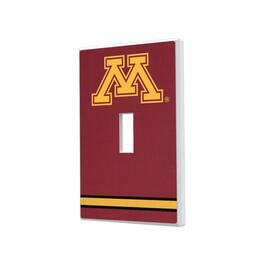 Keyscaper - Minnesota Golden Gophers Stripe Design Single Toggle Lightswitch Plate - Multicolor