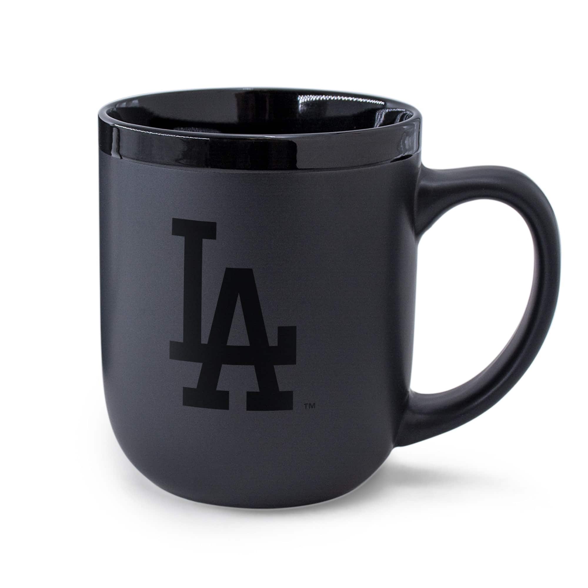 Front. WinCraft - Los Angeles Dodgers 17oz. Black Tonal Ceramic Mug - Multicolor.