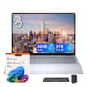 Dell - Upgraded - 16 16" FHD+ Touchscreen Laptop,Intel Core 7 150U,32GB RAM,2TB SSD+1TB Dock Set,Backlit,Fingerprint,Win 11 Pro - Blue
