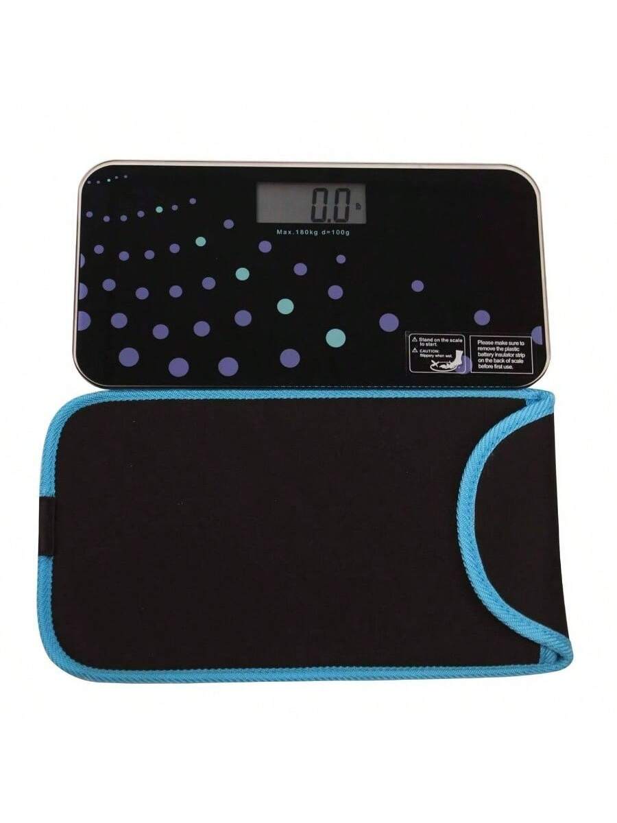 0.0 kg d=100g  
Max. 180kg  

Please make sure to remove the plastic battery tray before first use.  
Stand on the scale.  
CAUTION: Slippery when wet.