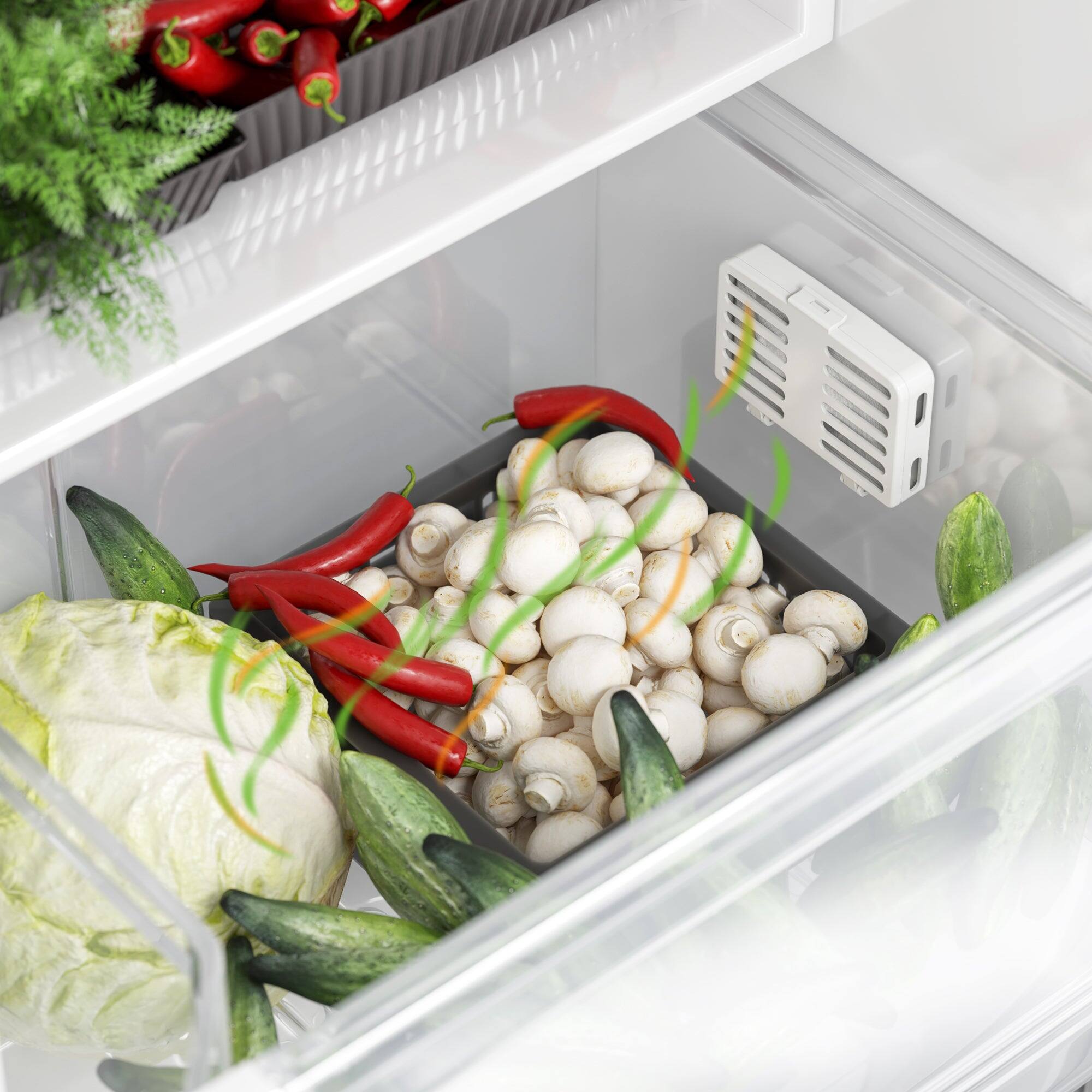 Left. iTouchless - AbsorbX Stick On Odor Removal Kit (White) - 2-Pack - White.