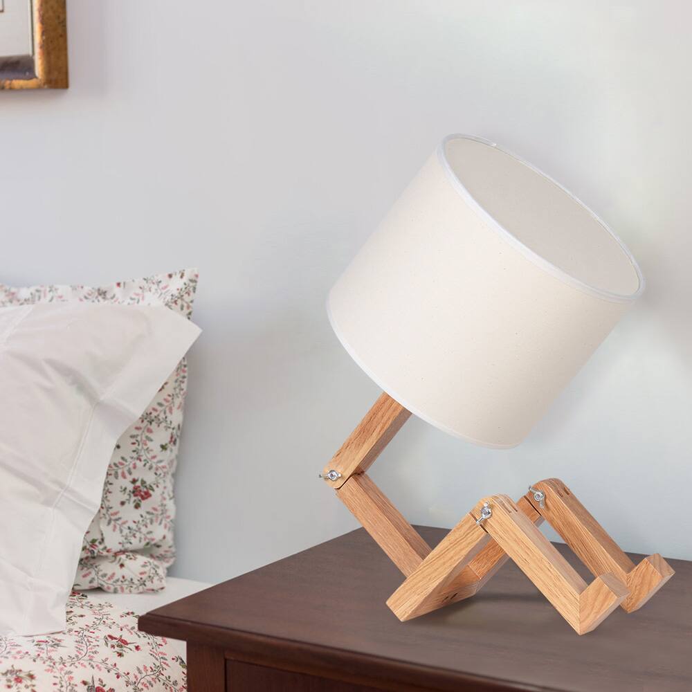 Alt View 3. Oumilen - Humanoid Solid Wood Adjustable Table Lamp.