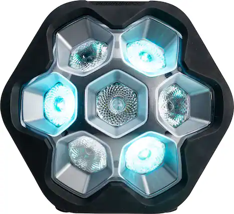 Front. SOUNDBOKS - Lightboks - Battery Powered Audio Reactive Party Light w/ built in handle & TrackSync technology - Black.