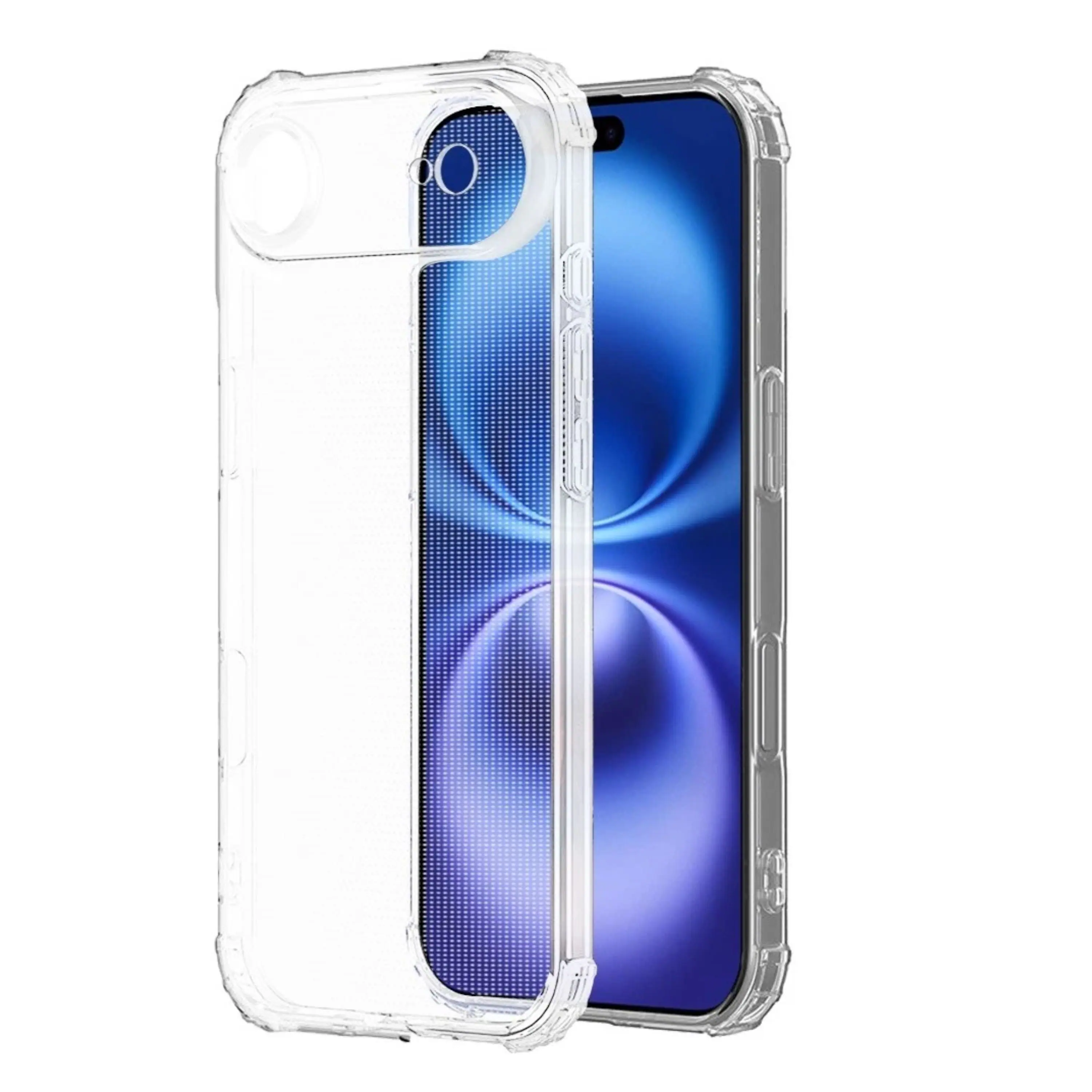 Left. Kitcheniva - Shockproof Corner Protection Phone Cover With Tempered Glass For iPhone Air - Clear.