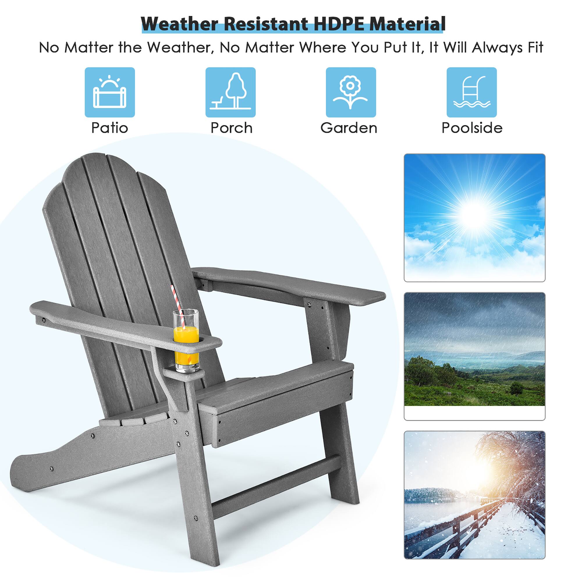 Weather Resistant HDPE Material

No Matter the Weather, No Matter Where You Put It, It Will Always Fit

- Patio
- Porch
- Garden
- Poolside