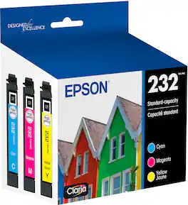 Epson - 232 Claria Ink Standard Capacity Color Combo Pack (T232520-S) - Cyan/Magenta/Yellow