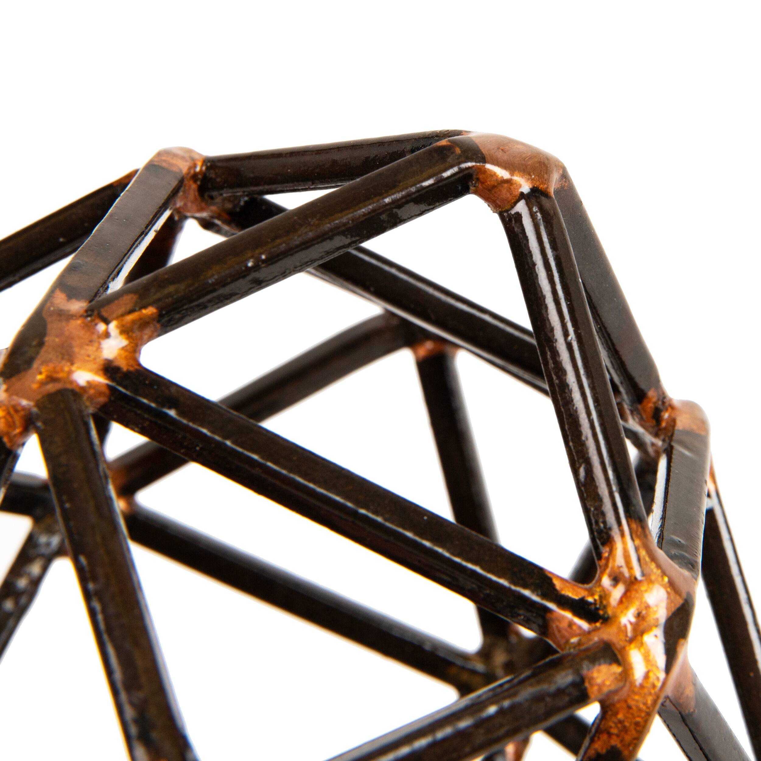 Alt View 3. Mind Reader - Metal Geometric Sculpture, Modern, Office Decoration, Home Decor, Metal - Black.