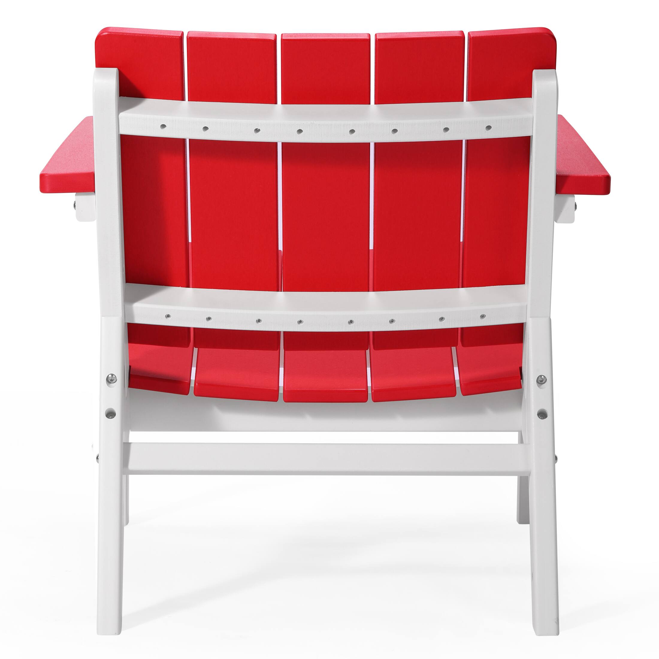 Alt View 1. WestinTrends - WestinTrends Pacifica 3-Piece Outdoor HDPE Conversation Set with Deep Seating Chairs and Round Side Table - White/Red.