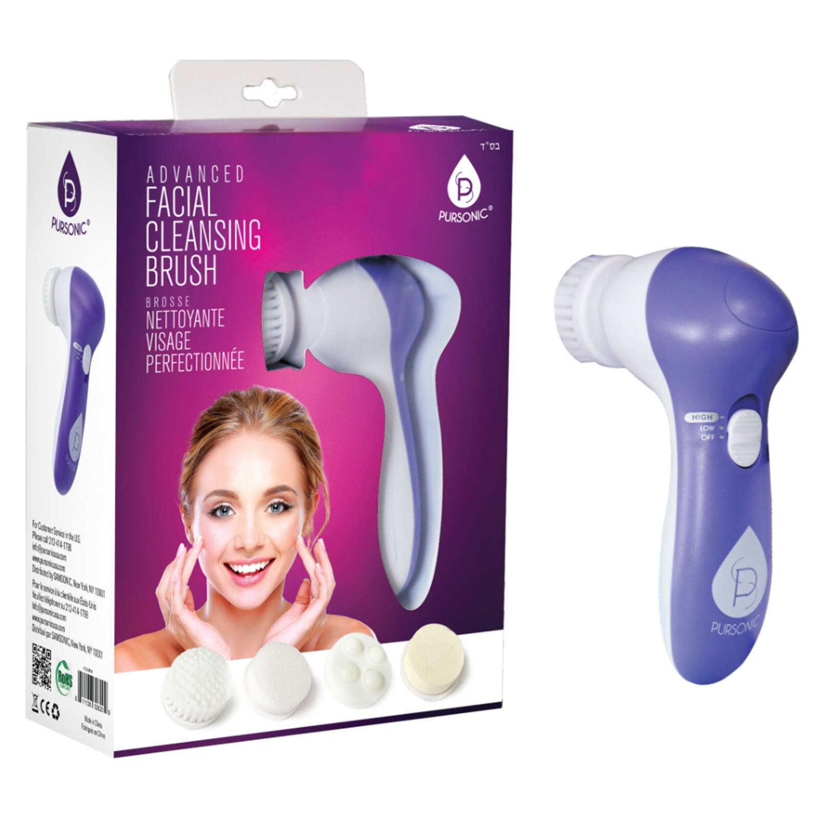 10 P PURSONIC' ADVANCED FACIAL CLEANSING BRUSH BROSSE NETTOYANTE VISAGE PERFECTIONNE P PURSONIC TGN d OH h o 2 1 MEN 3 bo P 3 TN P PURSON CEO Cogiatoe