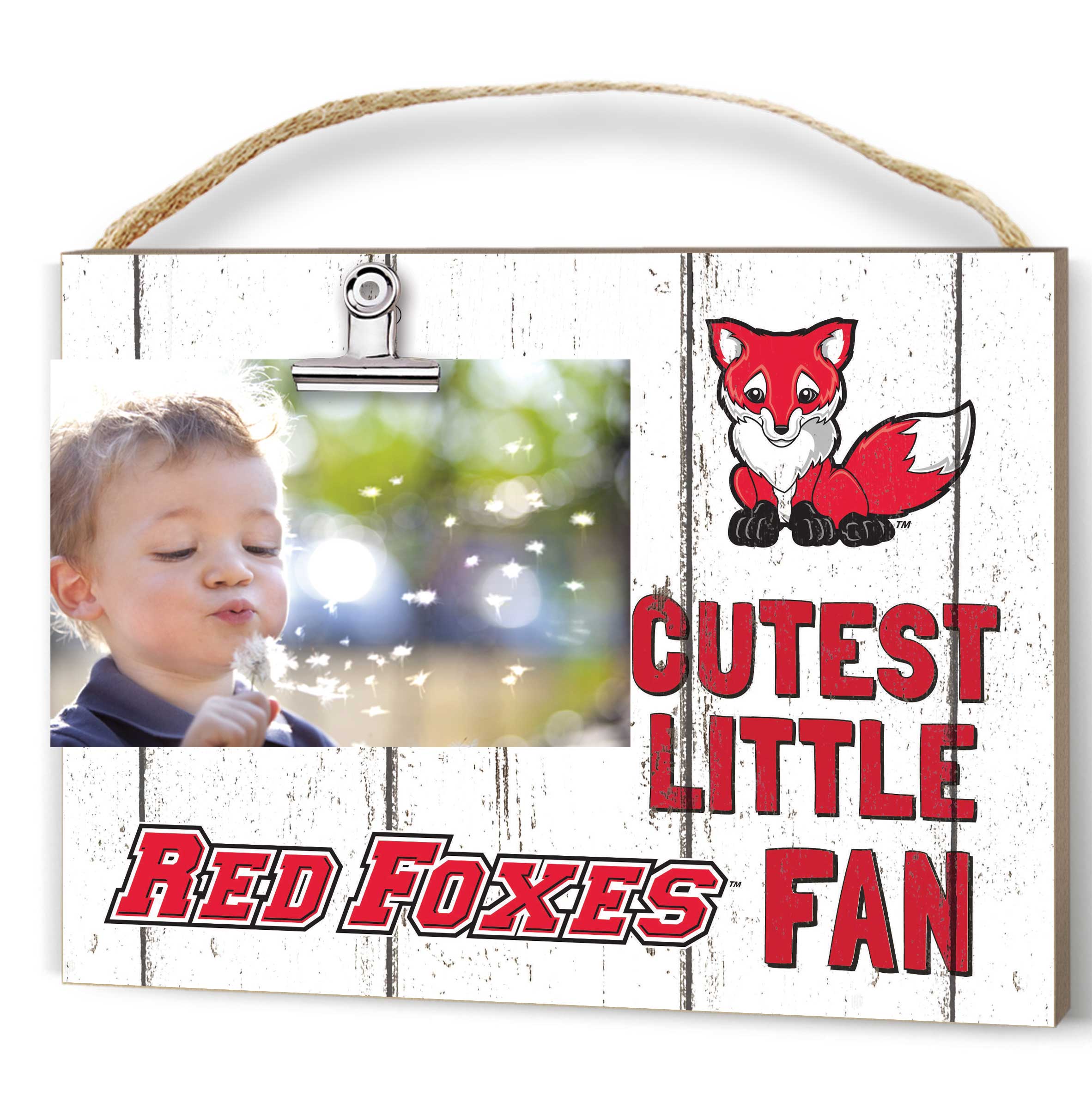 White Marist Red Foxes 8'' x 10'' Cutest Little Weathered Logo Clip Photo Frame